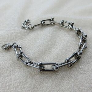 Silver Small Hardwear U Link Bracelet